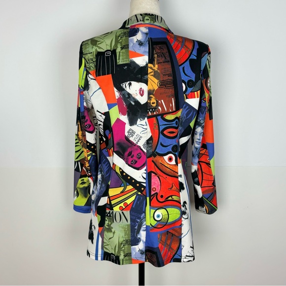 Multicolour magazine patchwork blazer - Picture 6 of 7